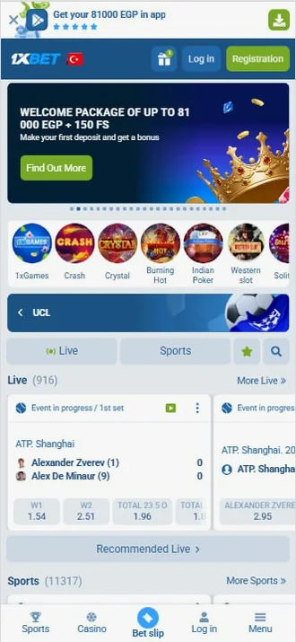 1xbet &mdash; Ana sayfa ve canlı maçlar