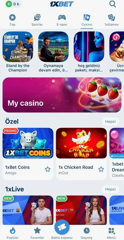 1xbet casino lobisi